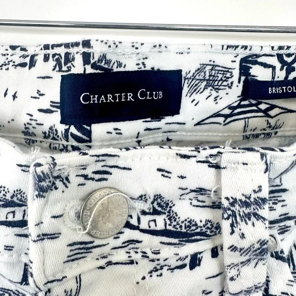 Charter Club‎ Bristol Capri Nautical Coastal 5 pocket Cotton/Spandex Size 8 - Picture 16 of 16